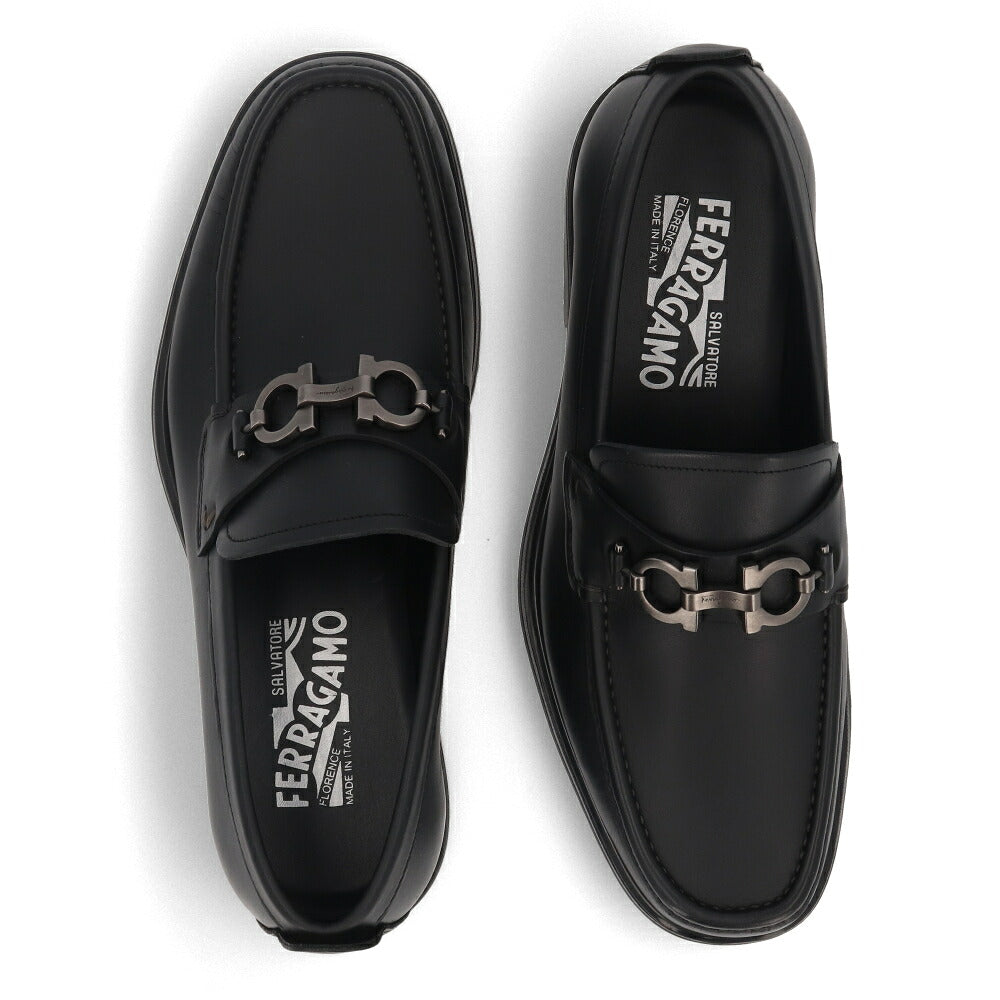FERRAGAMO DAVID ブラック ローファー 0671792