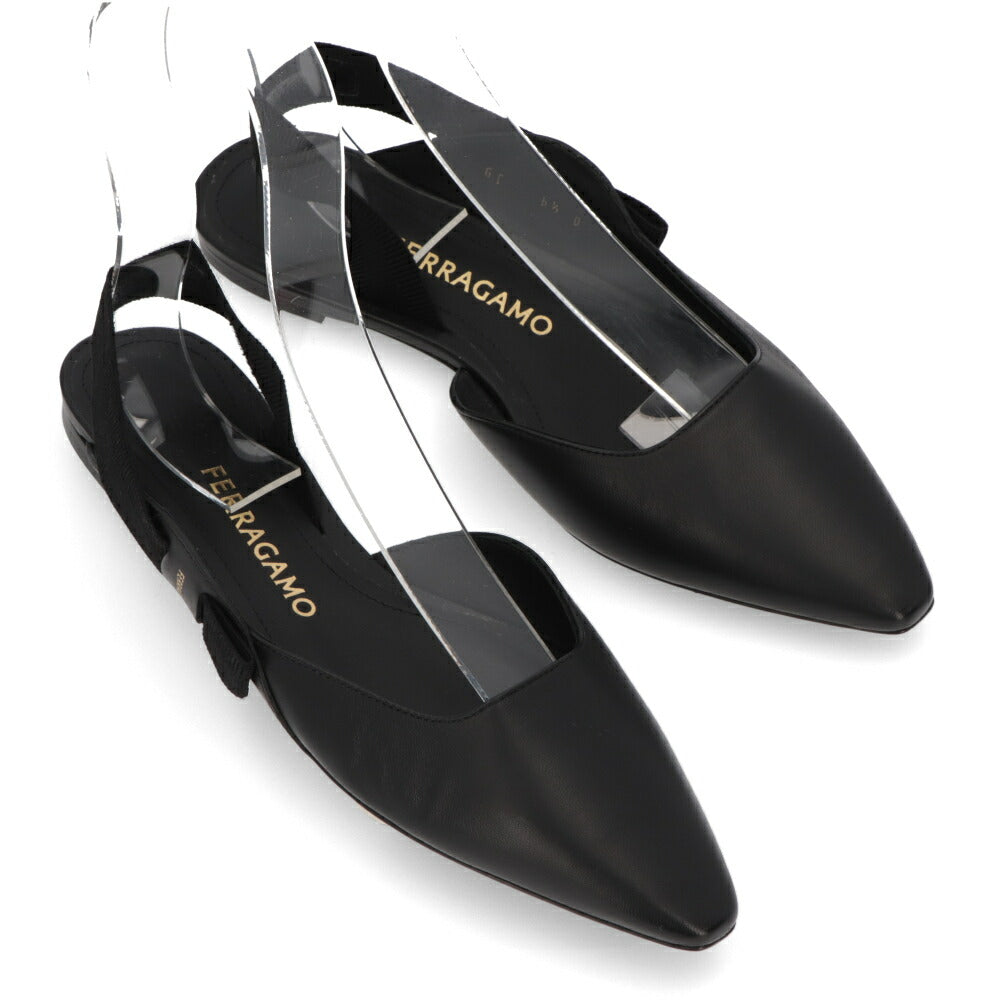 FERRAGAMO サンダル VANIA ブラック ヒールなし 0763420