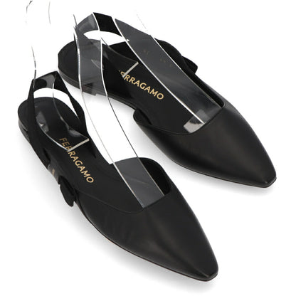 FERRAGAMO サンダル VANIA ブラック ヒールなし 0763420