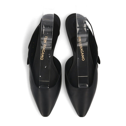 FERRAGAMO サンダル VANIA ブラック ヒールなし 0763420