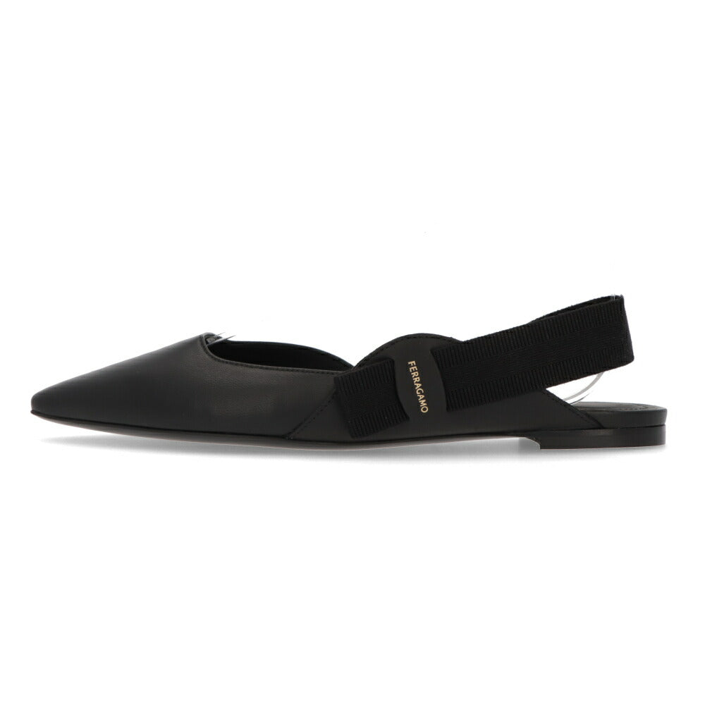 FERRAGAMO サンダル VANIA ブラック ヒールなし 0763420