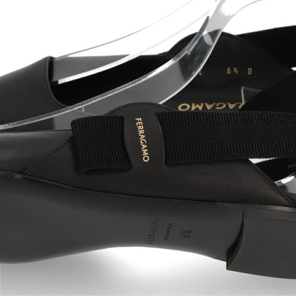 FERRAGAMO サンダル VANIA ブラック ヒールなし 0763420