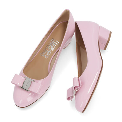FERRAGAMO パンプス VARA ピンク ヴァラリボン ヒールあり 0763695