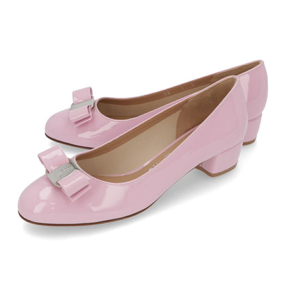 FERRAGAMO パンプス VARA ピンク ヴァラリボン ヒールあり 0763695