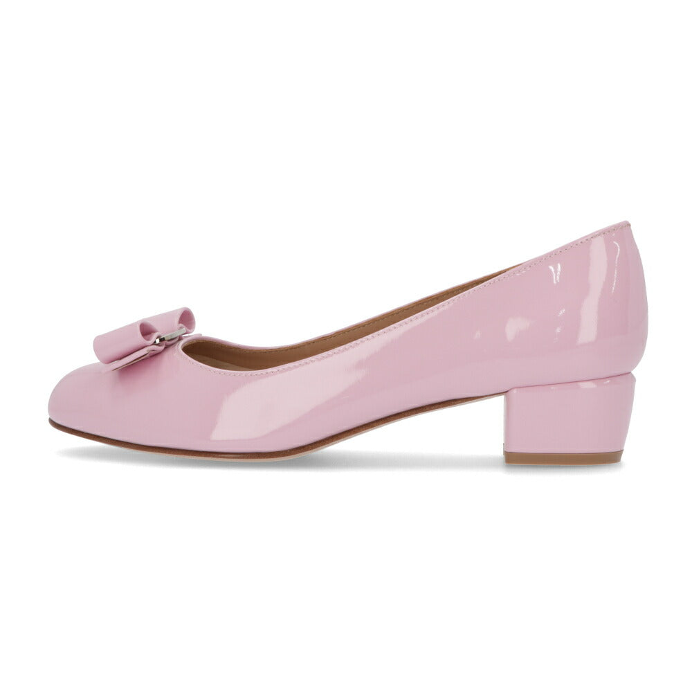 FERRAGAMO パンプス VARA ピンク ヴァラリボン ヒールあり 0763695