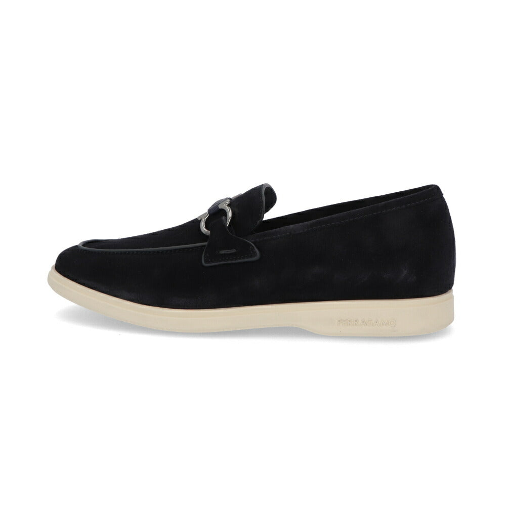 FERRAGAMO スニーカー ネイビー スエード ローファー ビジネスシューズ M COSIMO 774176