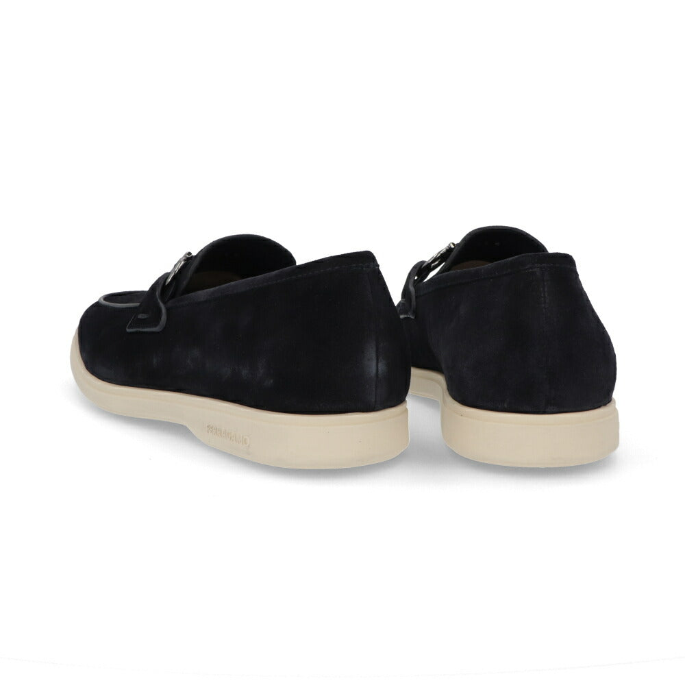 FERRAGAMO スニーカー ネイビー スエード ローファー ビジネスシューズ M COSIMO 774176