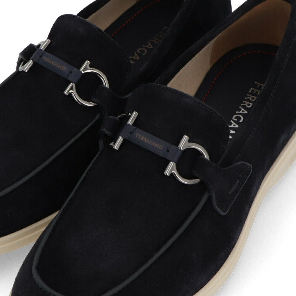 FERRAGAMO スニーカー ネイビー スエード ローファー ビジネスシューズ M COSIMO 774176