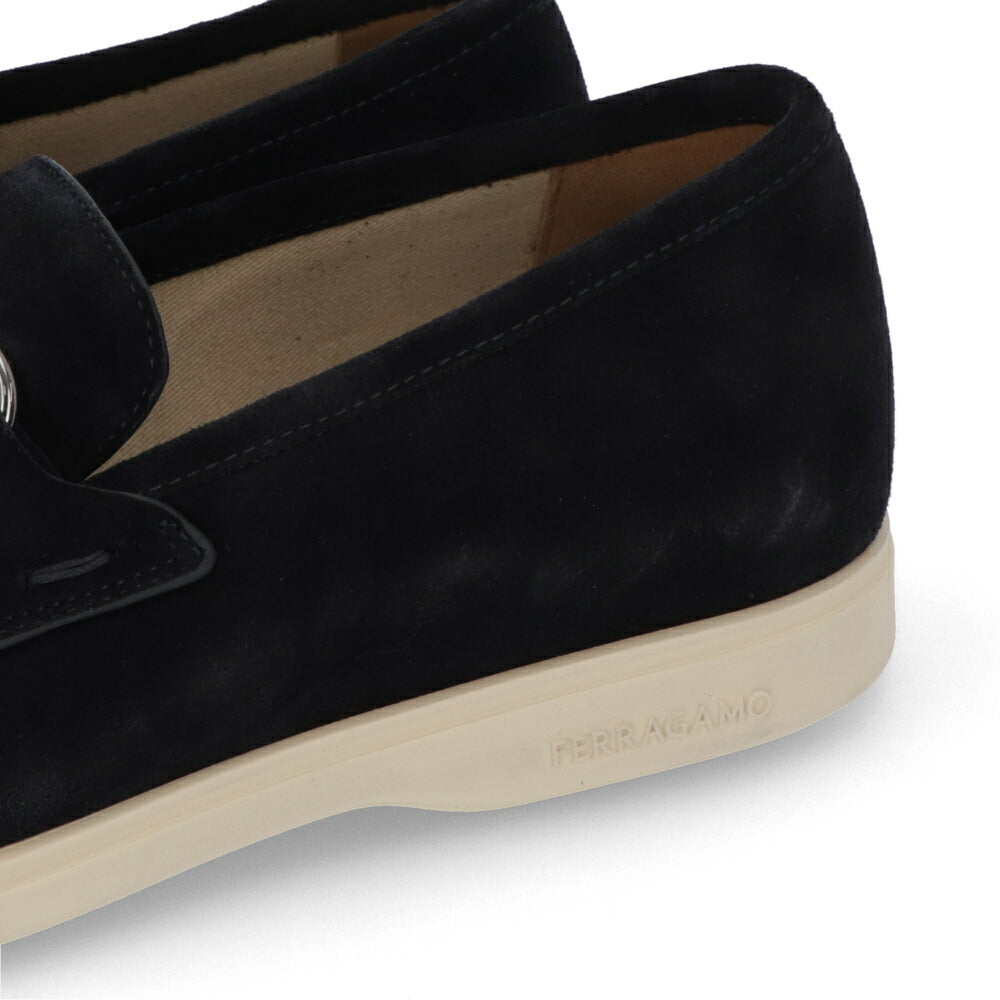 FERRAGAMO スニーカー ネイビー スエード ローファー ビジネスシューズ M COSIMO 774176