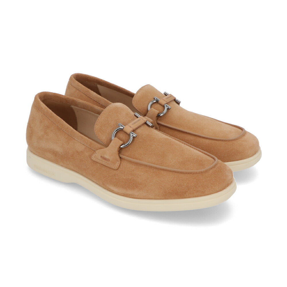 FERRAGAMO レザーシューズ キャメル スエード ローファー ビジネスシューズ ローファー M COSIMO 774177
