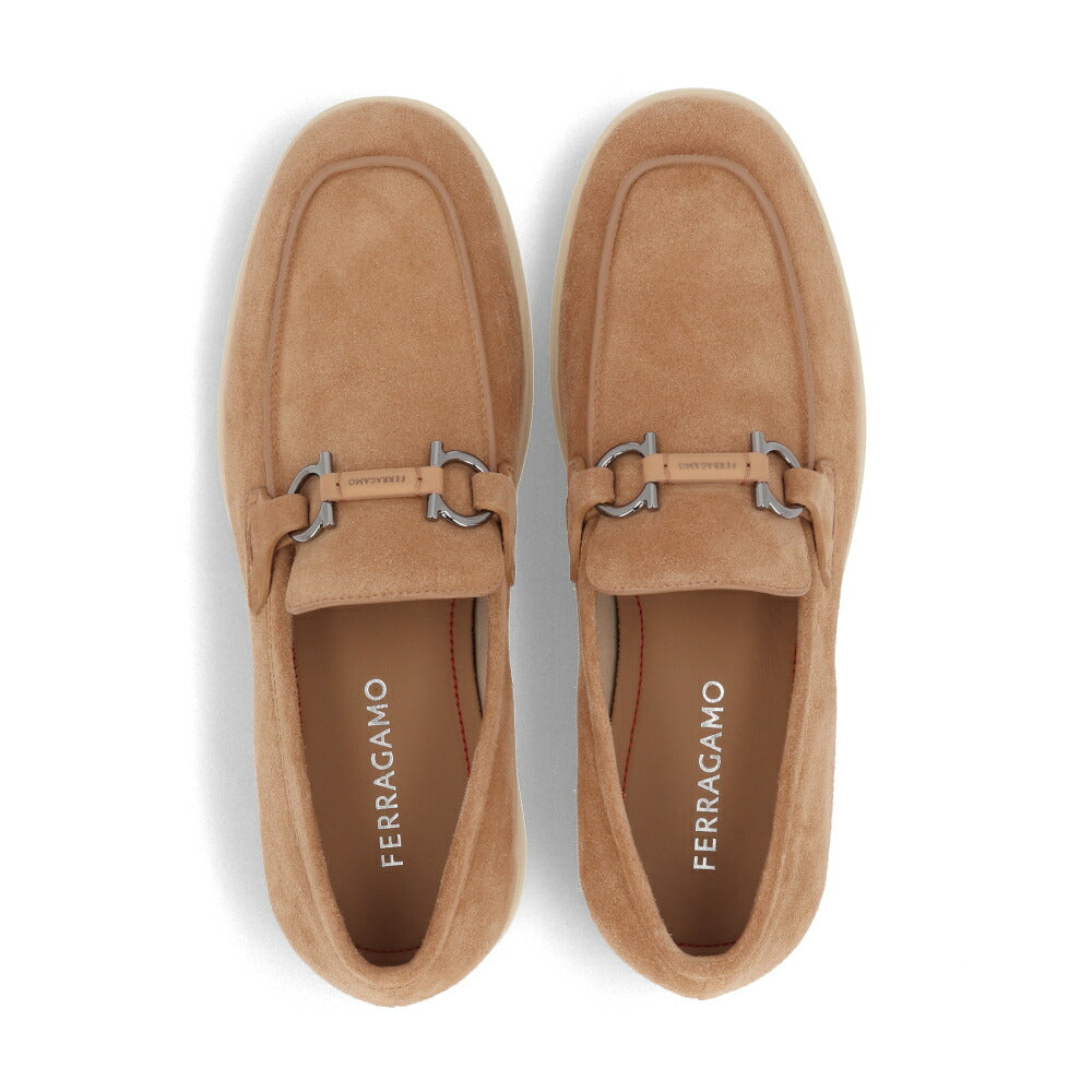 FERRAGAMO レザーシューズ キャメル スエード ローファー ビジネスシューズ ローファー M COSIMO 774177