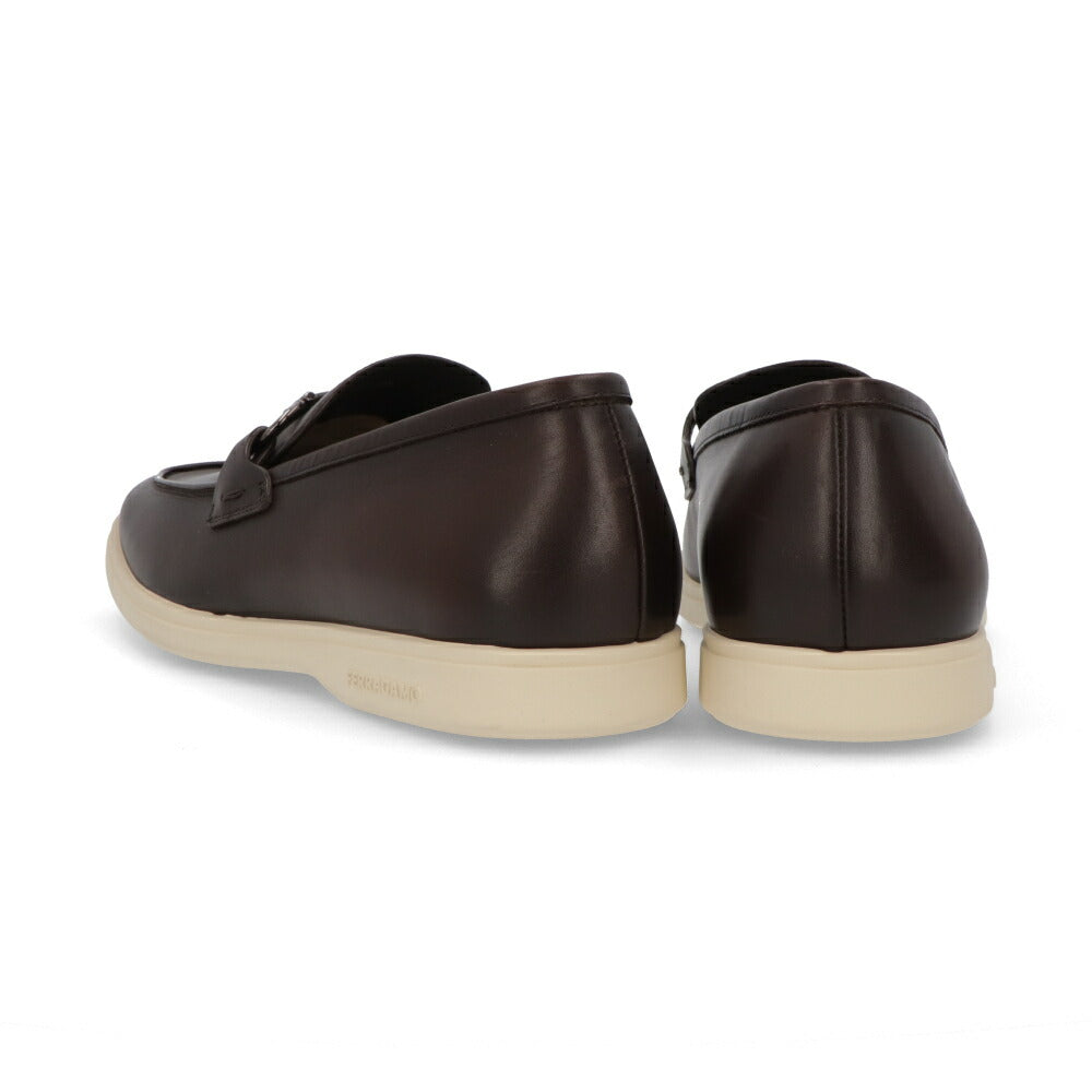 FERRAGAMO レザーシューズ ブラウン カーフスキン ローファー ビジネスシューズ ローファー M COSIMO 774494