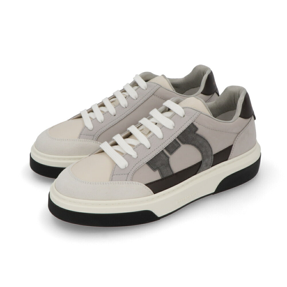 FERRAGAMO スニーカー グレー系 ガンチーニ カジュアルシューズ レースアップ  M CASSINA GANC 769375