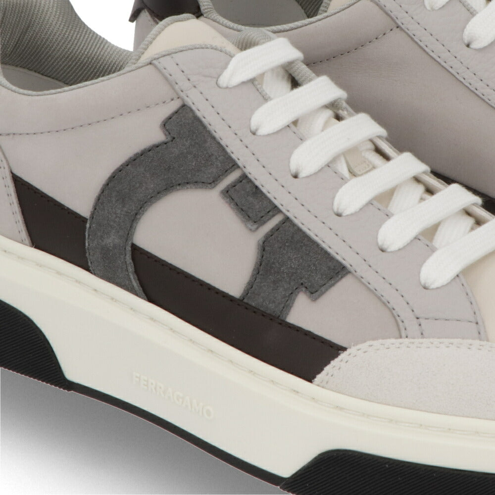 FERRAGAMO スニーカー グレー系 ガンチーニ カジュアルシューズ レースアップ  M CASSINA GANC 769375