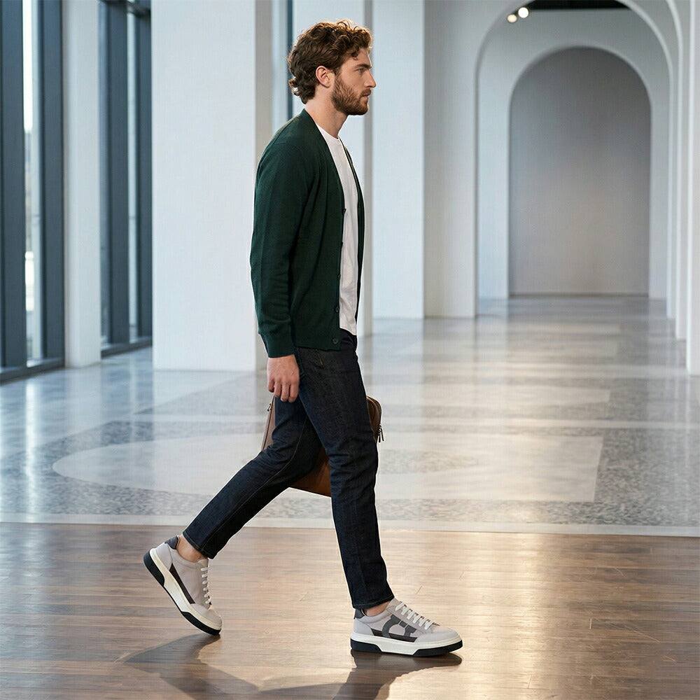 FERRAGAMO スニーカー グレー系 ガンチーニ カジュアルシューズ レースアップ  M CASSINA GANC 769375