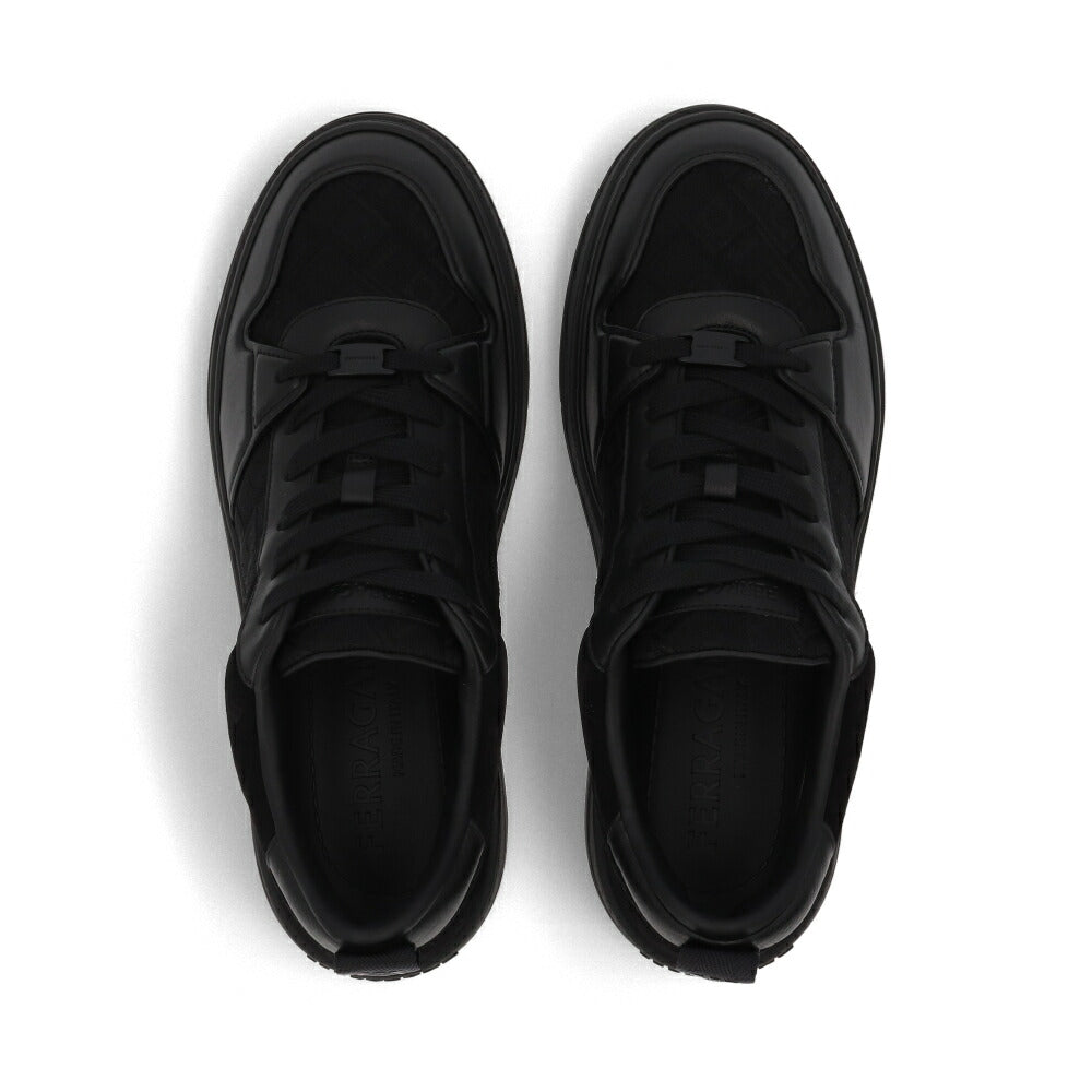 FERRAGAMO スニーカー ブラック ジャガード デニス ジャガード  M DENNIS JCQ 775744