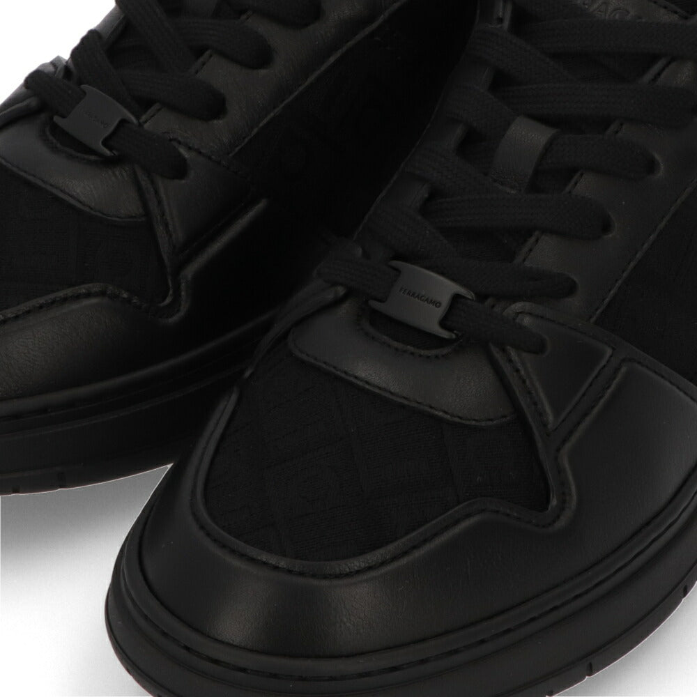 FERRAGAMO スニーカー ブラック ジャガード デニス ジャガード  M DENNIS JCQ 775744