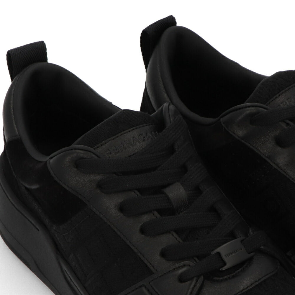 FERRAGAMO スニーカー ブラック ジャガード デニス ジャガード  M DENNIS JCQ 775744