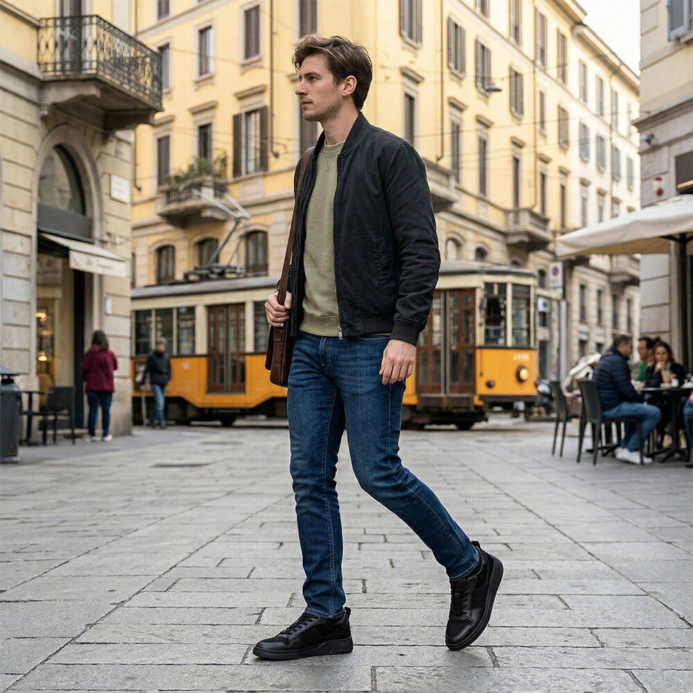 FERRAGAMO スニーカー ブラック ジャガード デニス ジャガード  M DENNIS JCQ 775744