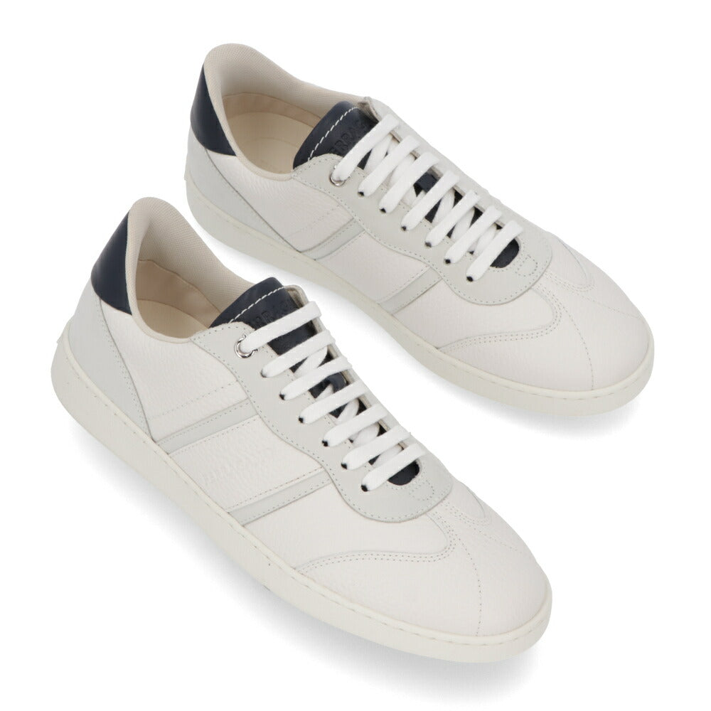 FERRAGAMO スニーカー ネイビー×ライトグレー カーフ コントラストカラー レースアップ  M ACHILLE 1 763468