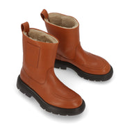 FERRAGAMO ブラウン ファーブーツ アンクルブーツ ショートブーツ TIRBA FUR 776773