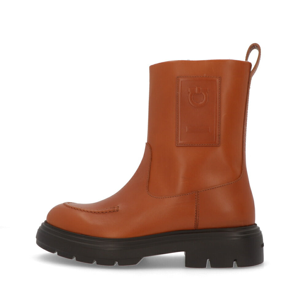 FERRAGAMO ブラウン ファーブーツ アンクルブーツ ショートブーツ TIRBA FUR 776773