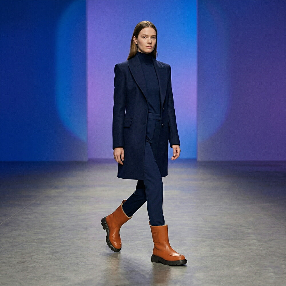 FERRAGAMO ブラウン ファーブーツ アンクルブーツ ショートブーツ TIRBA FUR 776773