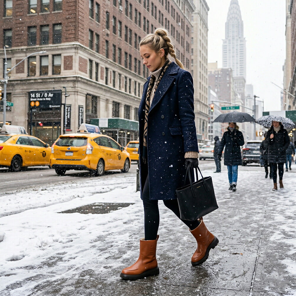 FERRAGAMO ブラウン ファーブーツ アンクルブーツ ショートブーツ TIRBA FUR 776773