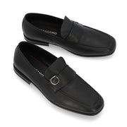 FERRAGAMOシューズ ブラック ガンチーニ ローファー M CRYSTAL 776766