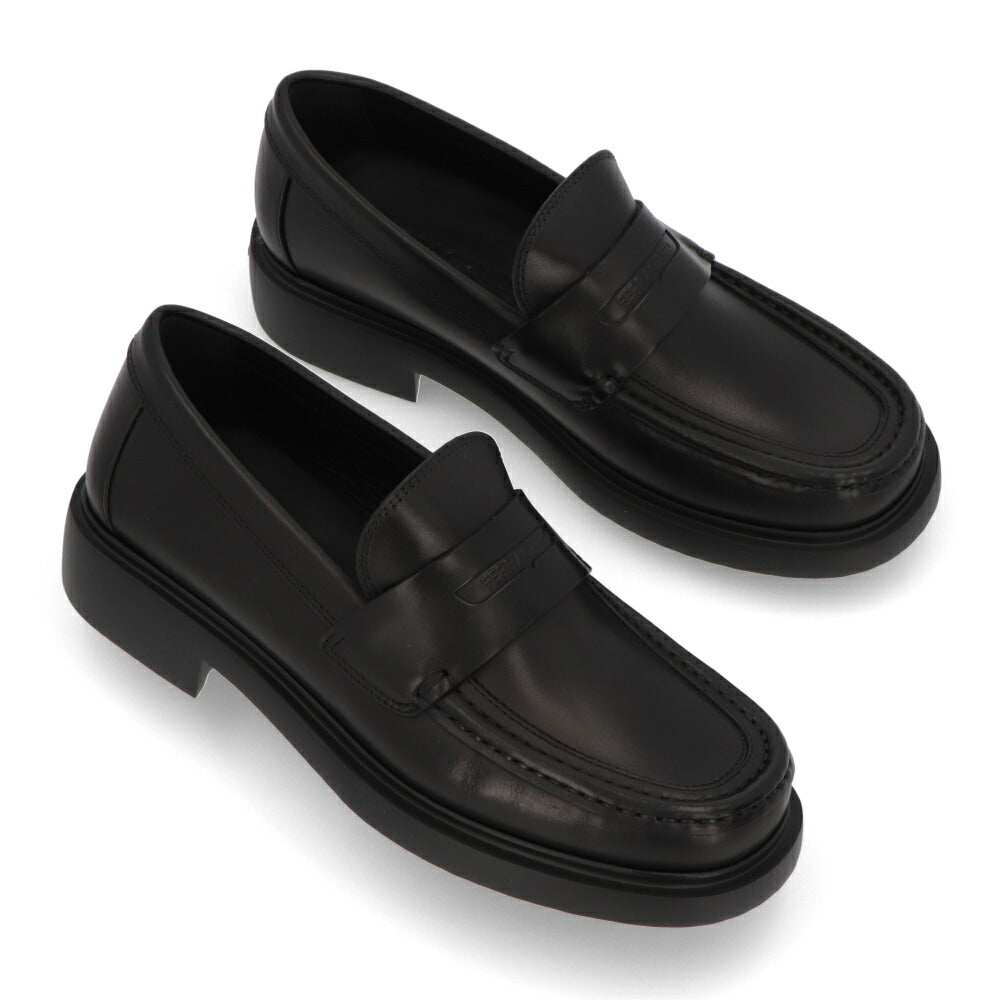 FERRAGAMO ブラック ローファー カジュアルシューズ ビジネスシューズ M DONNY 769147