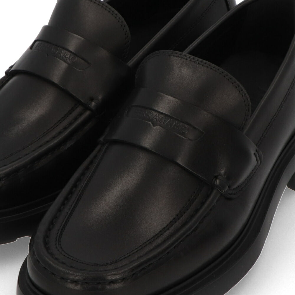 FERRAGAMO フェラガモ  ブラック ローファー カジュアルシューズ ビジネスシューズ M DONNY 769147