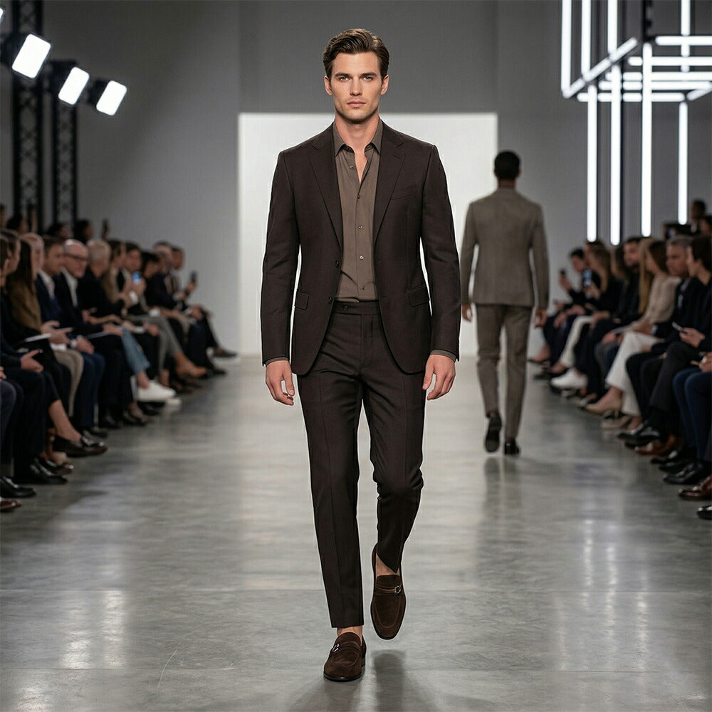 FERRAGAMO フェラガモ  ブラウン スエード ローファー カジュアルシューズ ビジネスシューズ M DESIO 774301