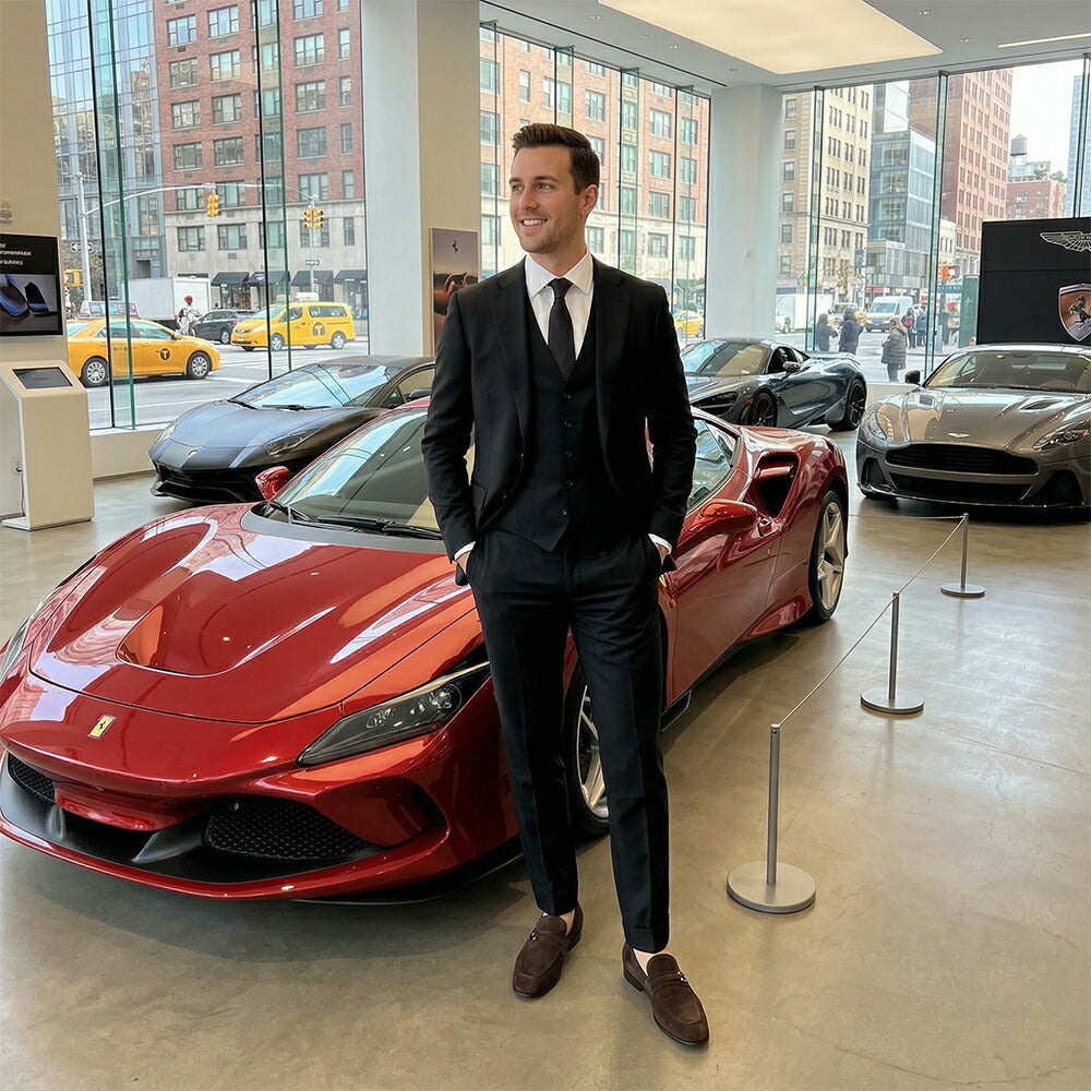 FERRAGAMO フェラガモ  ブラウン スエード ローファー カジュアルシューズ ビジネスシューズ M DESIO 774301