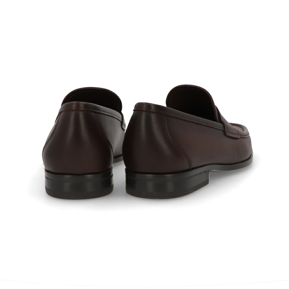 FERRAGAMO フェラガモ  ブラウン ローファー ロゴ ビジネスシューズ M DUPONT 768168