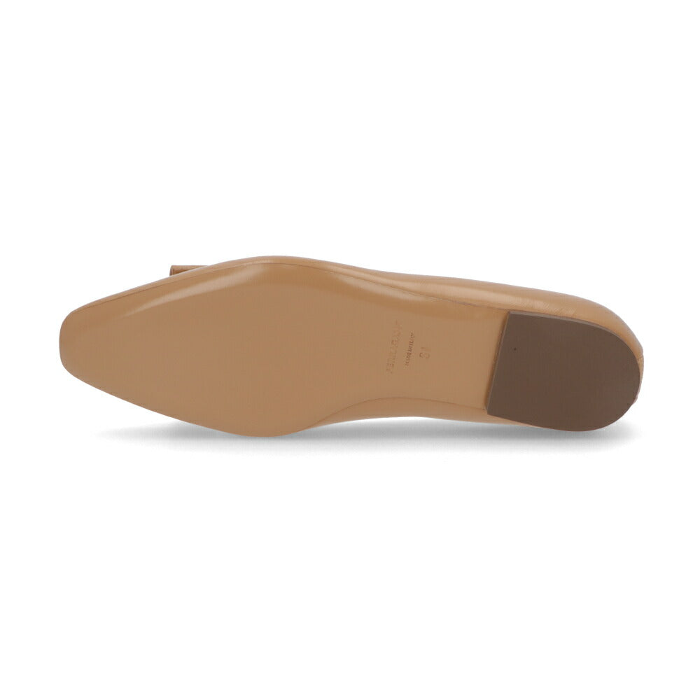 FERRAGAMO パンプス キャメル ヴァラ リボン バレエシューズ フラットシューズ SIWAR 775930