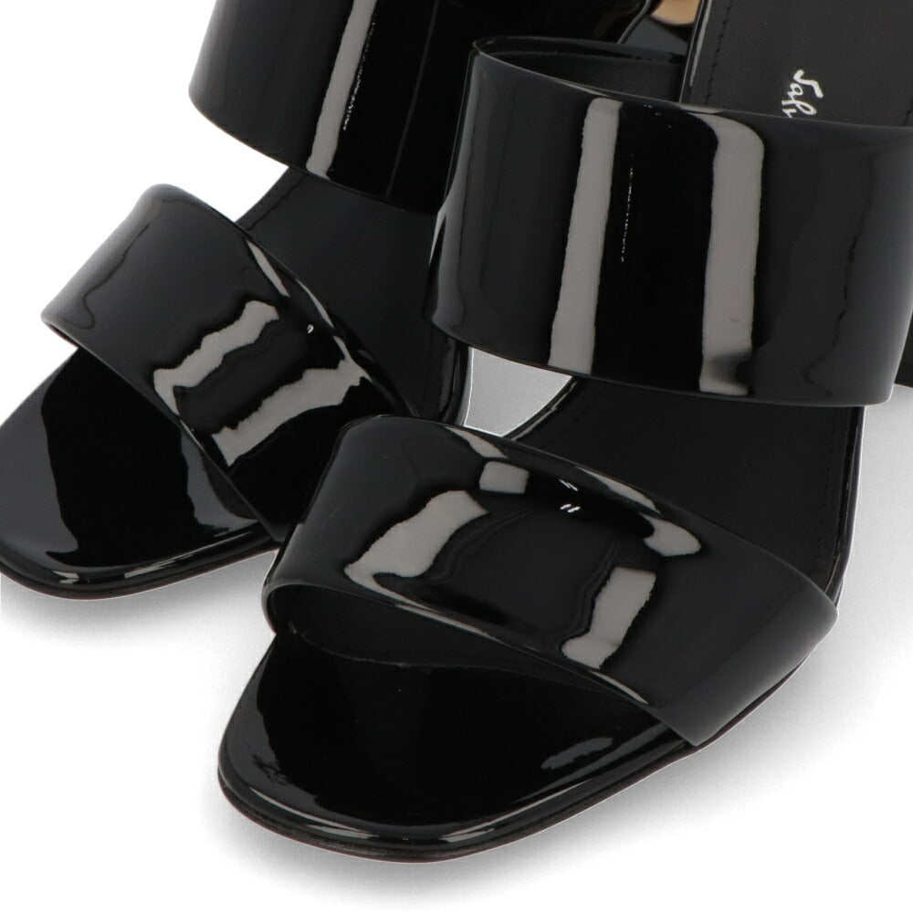 FERRAGAMO サンダル ブラック 変形ヒール ミュール 724656