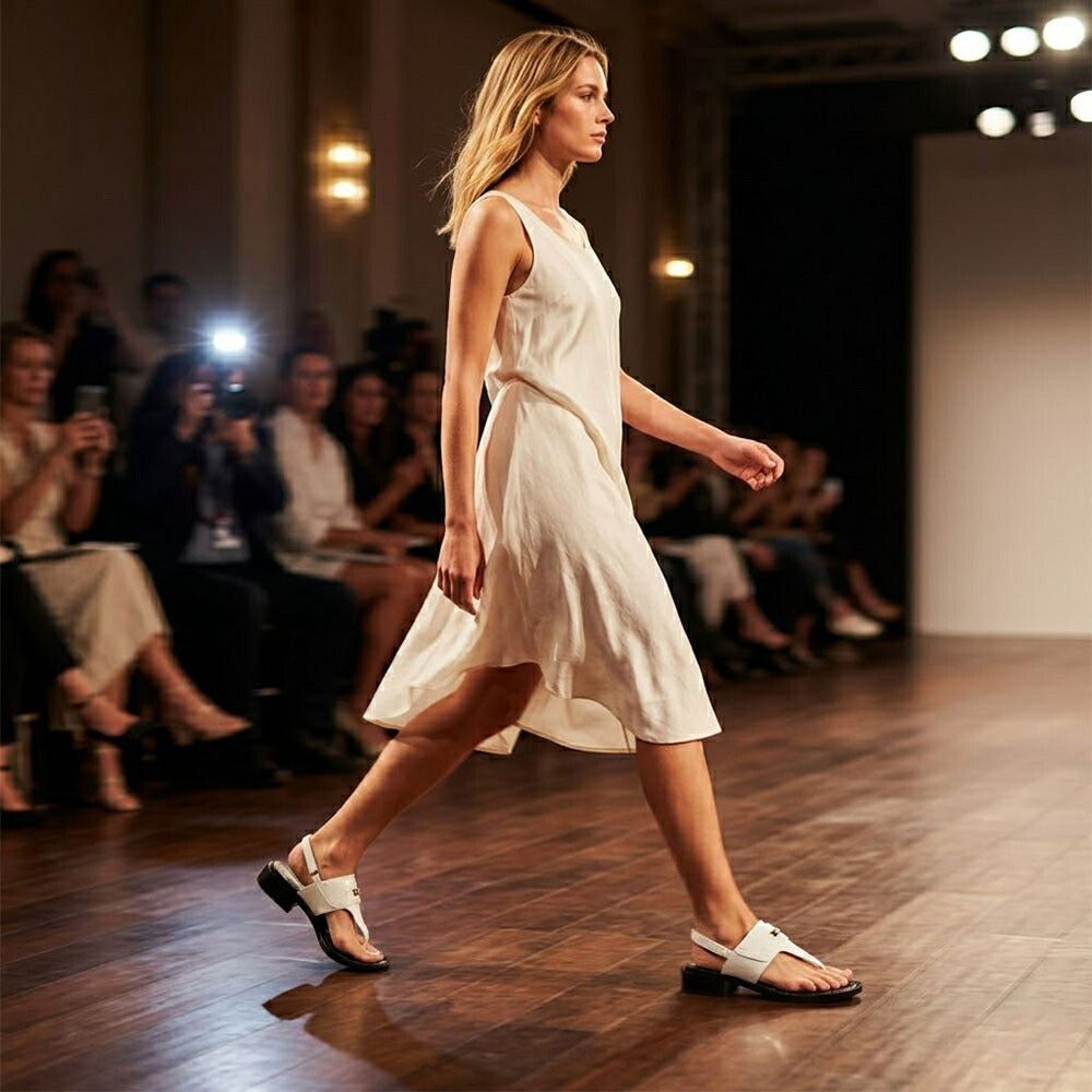 FERRAGAMO フェラガモ  サンダル ホワイト Tバー アンクルストラップ ガンチーニ 750979