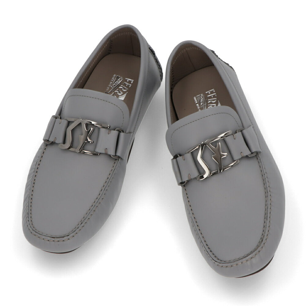 FERRAGAMO グレー モカシン ドライビングシューズ カジュアルシューズ 754182