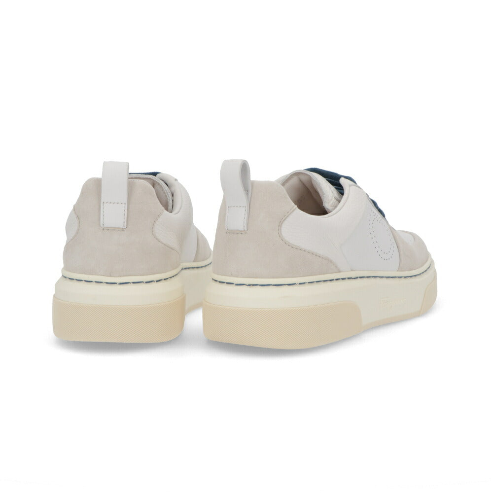 FERRAGAMO スニーカー S CASSINA LOW アイボリー系 ローカットスニーカー 758141