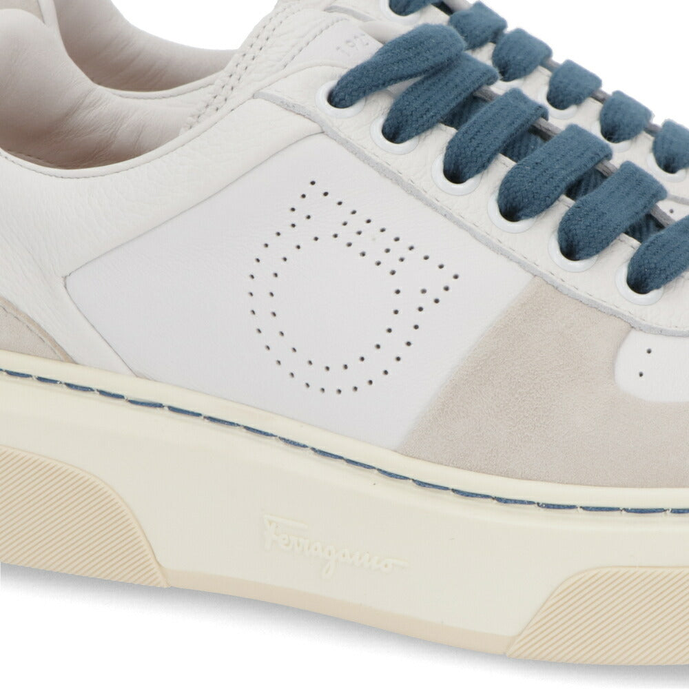 FERRAGAMO スニーカー S CASSINA LOW アイボリー系 ローカットスニーカー 758141