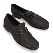 FERRAGAMO ダークブラウン カーフ ガンチーニビット モカシン ビジネスシューズ ローファー 642847