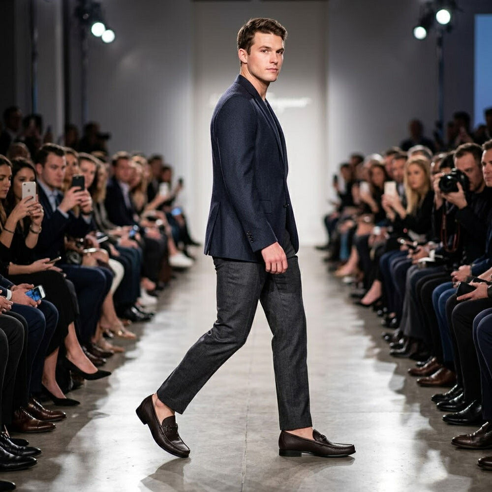 FERRAGAMO ダークブラウン カーフ ガンチーニビット モカシン ビジネスシューズ ローファー 642847