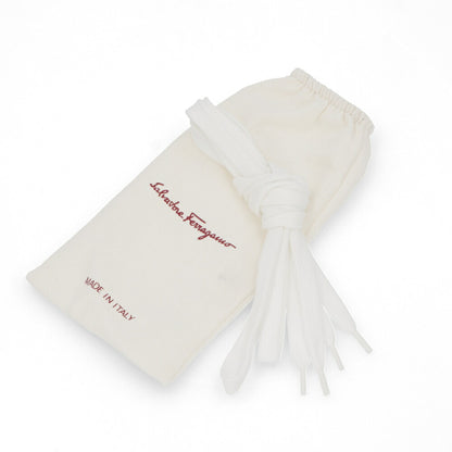 FERRAGAMO スニーカー アイボリー系 レザー スエード  S CASSINA LOW 758141