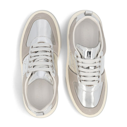 FERRAGAMO スニーカー S CASSINA LOW シルバー メタリック ガンチーニ 758142