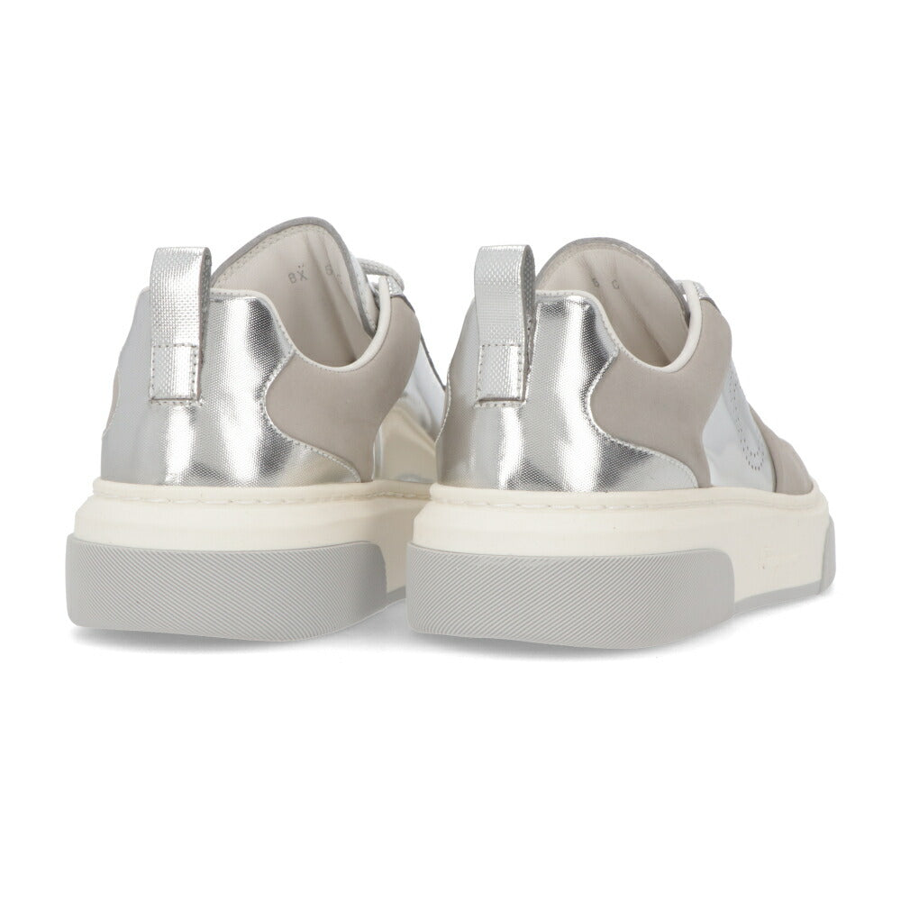 FERRAGAMO スニーカー S CASSINA LOW シルバー メタリック ガンチーニ 758142