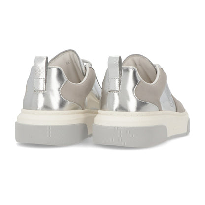 FERRAGAMO スニーカー S CASSINA LOW シルバー メタリック ガンチーニ 758142