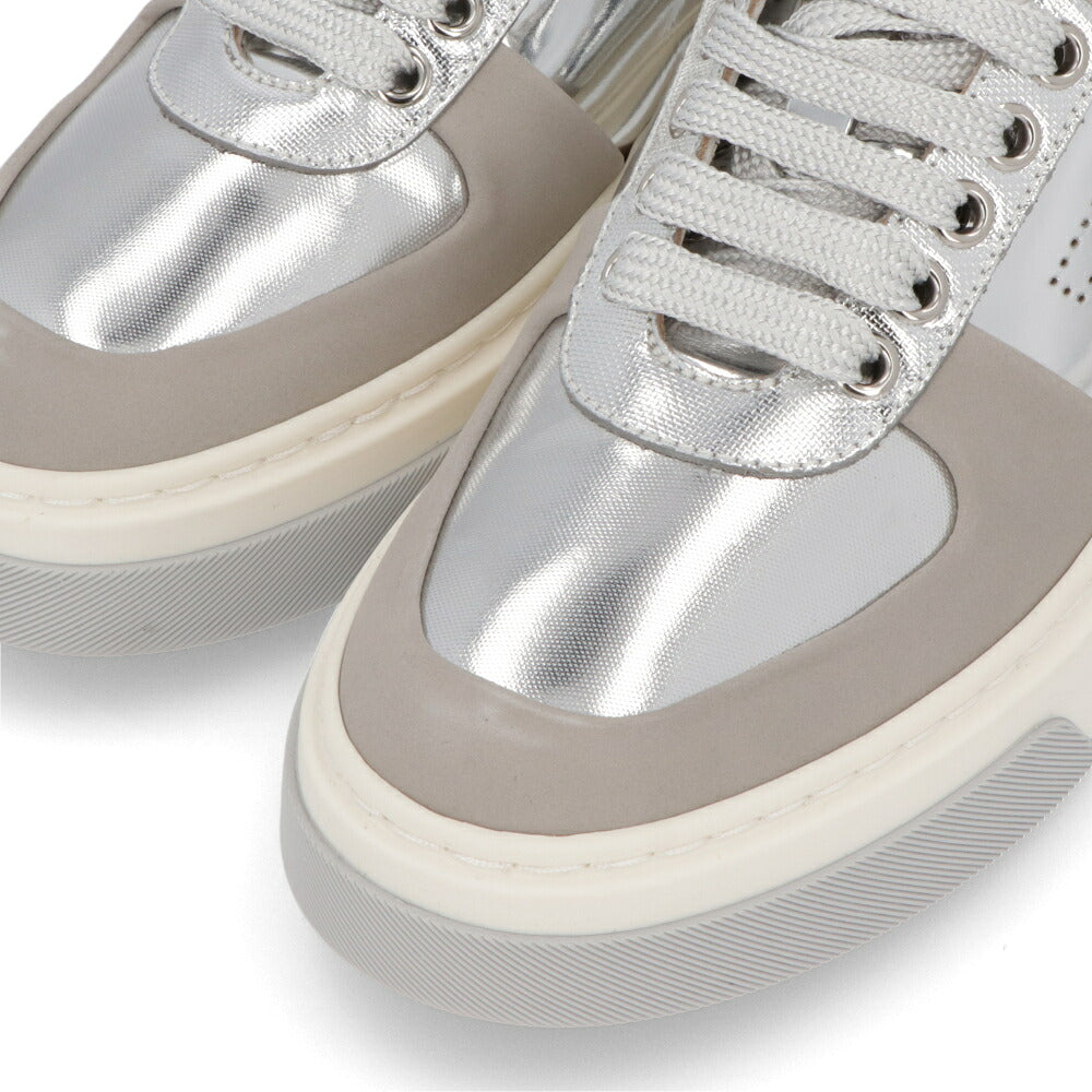 FERRAGAMO スニーカー S CASSINA LOW シルバー メタリック ガンチーニ 758142