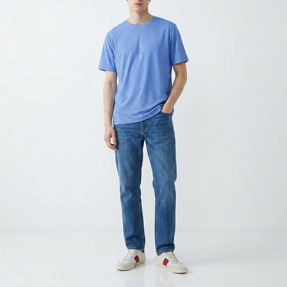 FILA Tシャツ ブルー スポーツウェア ロゴ 半袖 FS2RSE2203M