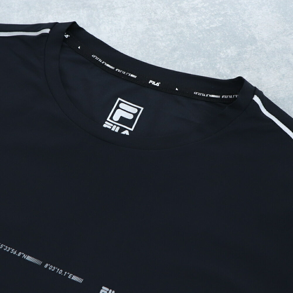 FILA Tシャツ ブラック スポーツウェア 半袖 FS2RSE2205M