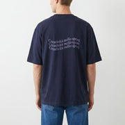 FILA Tシャツ ネイビー オーバーサイズ バックプリント ロゴ 半袖 FS2RSE2102X